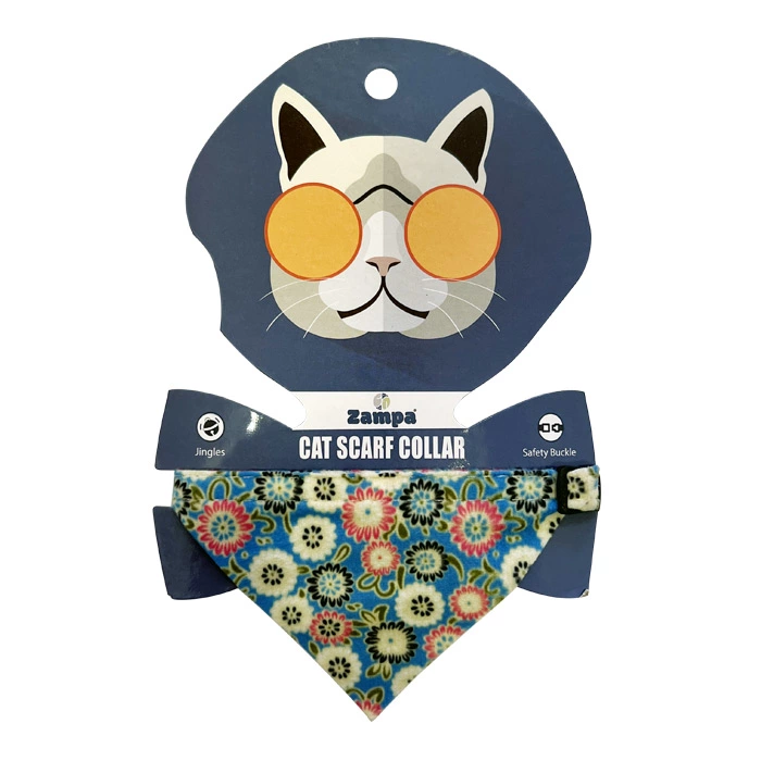 قلاده گربه مدل دستمال گردن زنگوله دار زامپا قلاده گربه مدل دستمال گردن زنگوله دار زامپا