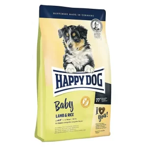 غذای خشک توله سگ های حساس برای بهبود رشد طعم بره و برنج هپی داگ