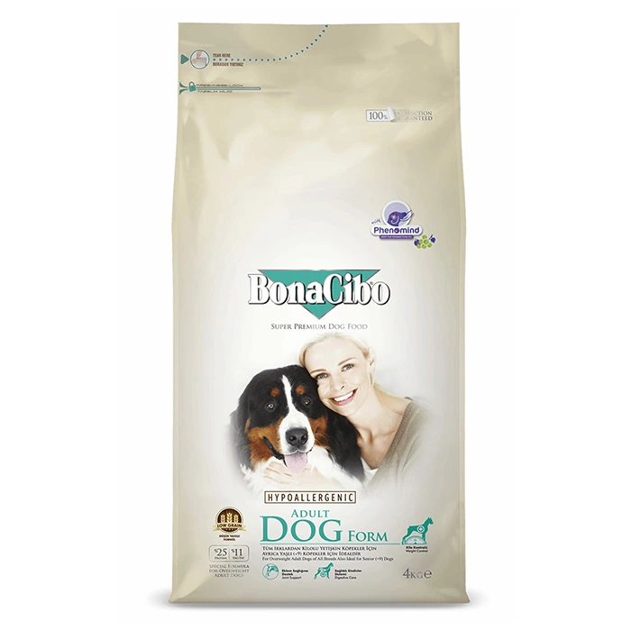 adult-dog غذای خشک سگ های بالغ و سالمند حساس دارای اضافه وزن طعم مرغ برای کاهش وزن بوناسیبو (Hypoallergenic) وزن 4 - Image 1