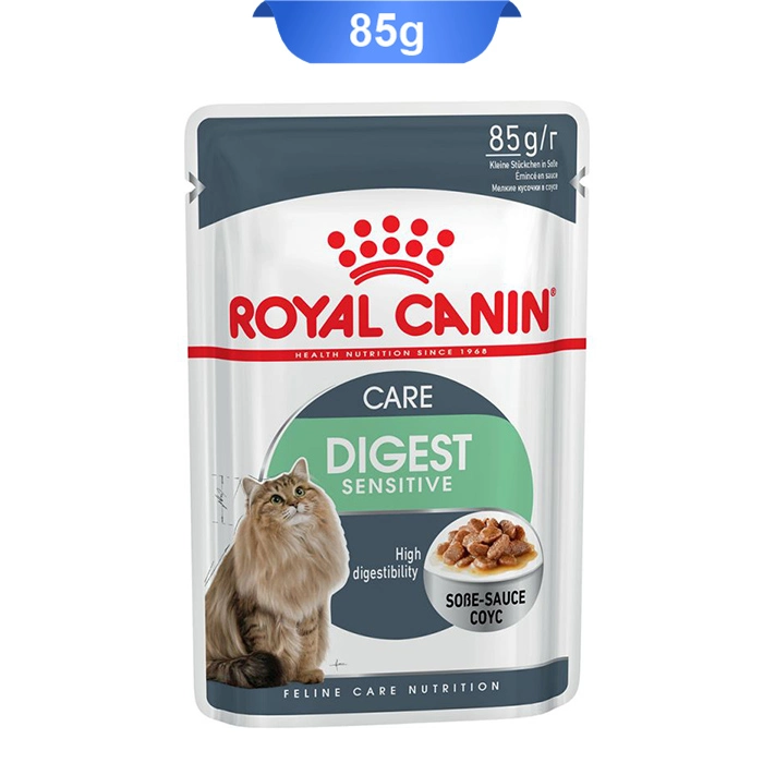 sensitive پوچ گربه های بالغ با مشکلات گوارشی رویال کنین وزن 85 گرم