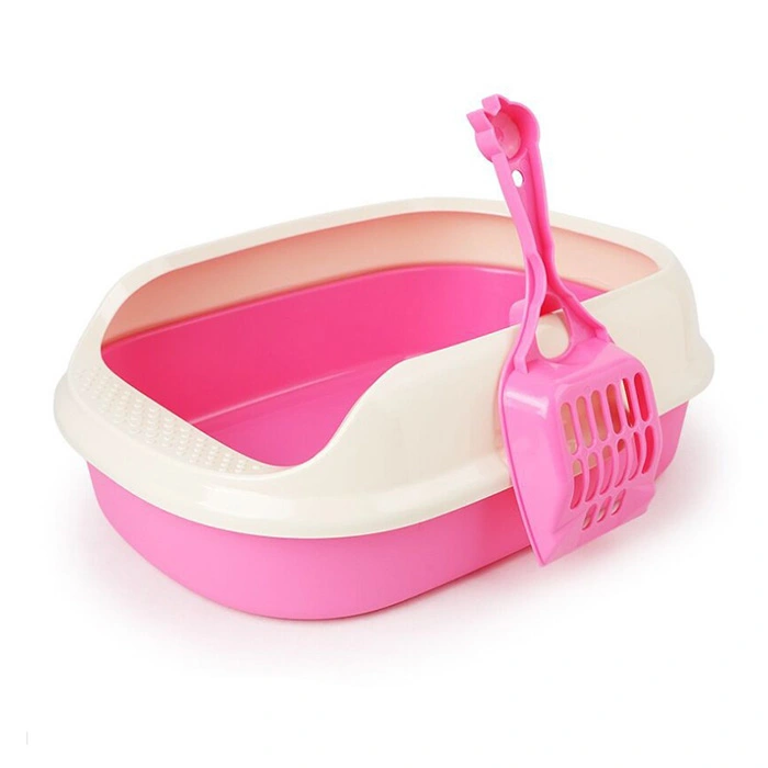 توالت-گربه-1-1 ظرف توالت گربه همراه بیلچه جنس پلاستیکی در چند رنگ - Image 1