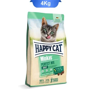 غذای خشک میکس هپی کت طعم مرغ و ماهی و بره وزن 4 کیلوگرم | Happycat Perfect Mix