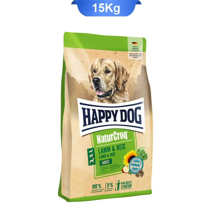 naturcrop_lamm_rice غذای سگ هپی داگ ۱۵ کیلویی با طعم بره و برنج نیچرکراک