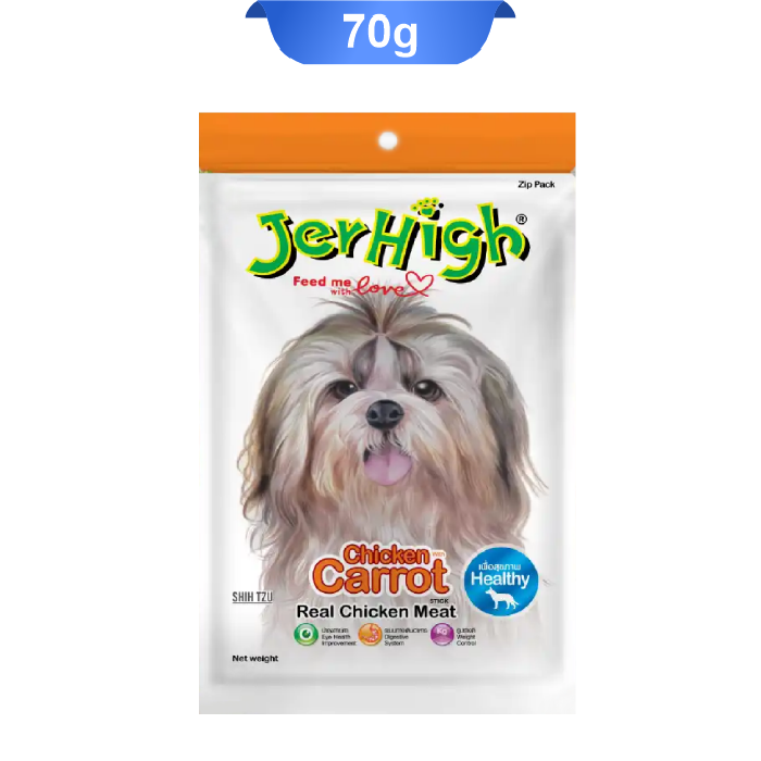 jerhigh-chicken-carrot-real-chicken-meat-70g خرید تشویقی جرهای هویج و مرغ