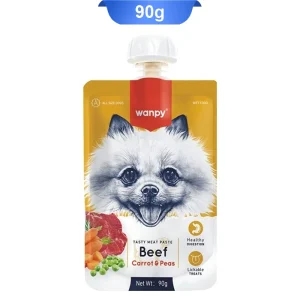 پودینگ ونپی سگ طعم گوشت گاو و هویج و نخودفرنگی