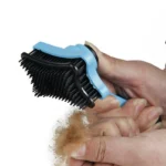 برس پلاستیکی سگ و گربه به همراه دکمه تخلیه مو کد 106014 - Image 4