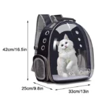 باکس کوله پشتی طلق دار گربه و سگ سایز کوچک مدل فضایی کد 106021 - Image 9