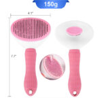 برس سگ و گربه به همراه دکمه تخلیه مو بیضی پانی کد 106012 - Image 3