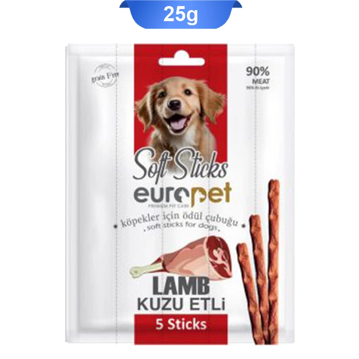 lamb_dog تشویقی مدادی سگ طعم بره 5 عددی یوروپت (Europet) وزن 25 گرم کد 104051 - Image 1