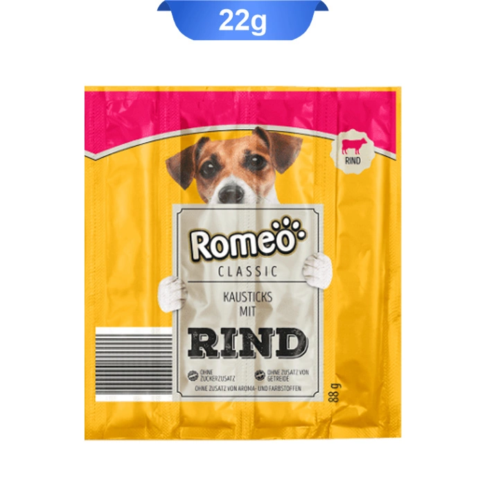 rind_1 تشویقی سگ مدادی نرم طعم گوشت تکی 1عددی رومئو (Romeo) وزن 22 گرم - Image 1