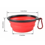 ظرف آب و غذای تاشو مسافرتی سگ و گربه کد 106022 - Image 5