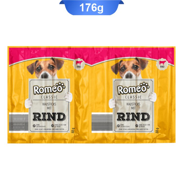 گوشت تشویقی سگ مدادی نرم طعم گوشت 8 تایی رومئو (Romeo) وزن 176 گرم - Image 1