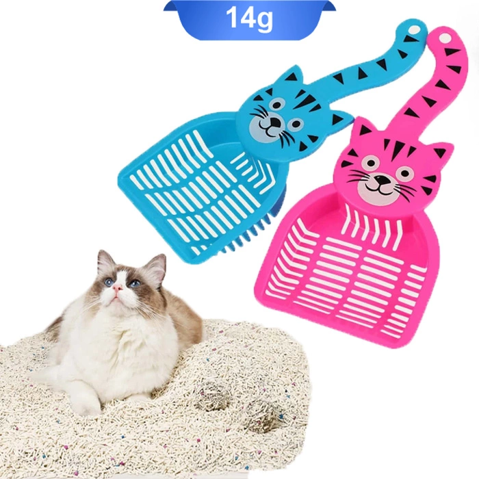 bilche_cat بیلچه ظرف خاک گربه از جنس پلاستیک مدل گربه ای طول 27 سانتی متر کد 106050 - Image 1