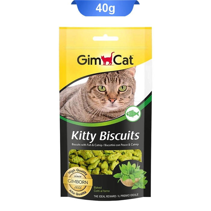 cat_nip_fish تشویقی بیسکوئیتی گربه طعم ماهی حاوی کت نیپ جیم کت (Kitty Biscuits) وزن 40 گرم کد 105035 - Image 1