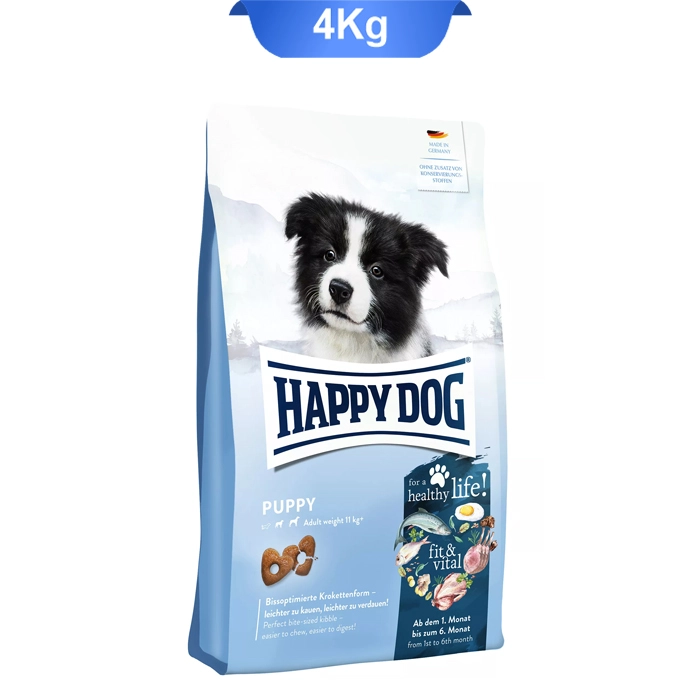 fit_vital_puppy غذای خشک توله سگ طعم مرغ+ماهی+بره مدل فیت و ویتال هپی داگ (Fit & Vital) وزن 4 کیلوگرم - Image 1