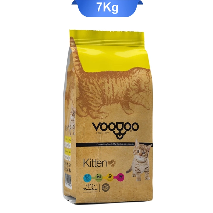 kitten7 غذای خشک بچه گربه طعم مرغ و ماهی و برنج وودو (VooDoo) وزن 7 کیلوگرم - Image 1