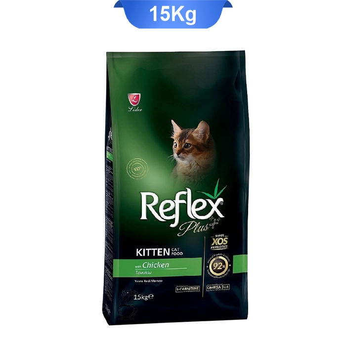 kitten_15 غذای خشک بچه گربه طعم مرغ کیتن رفلکس پلاس (kitten Reflex) وزن 15 کیلوگرم - Image 1