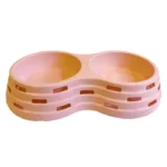 ظرف غذای دو قلو سگ و گربه جنس پلاستیک مقاوم در طول 41 سانتی متر کد 106053 - Image 2