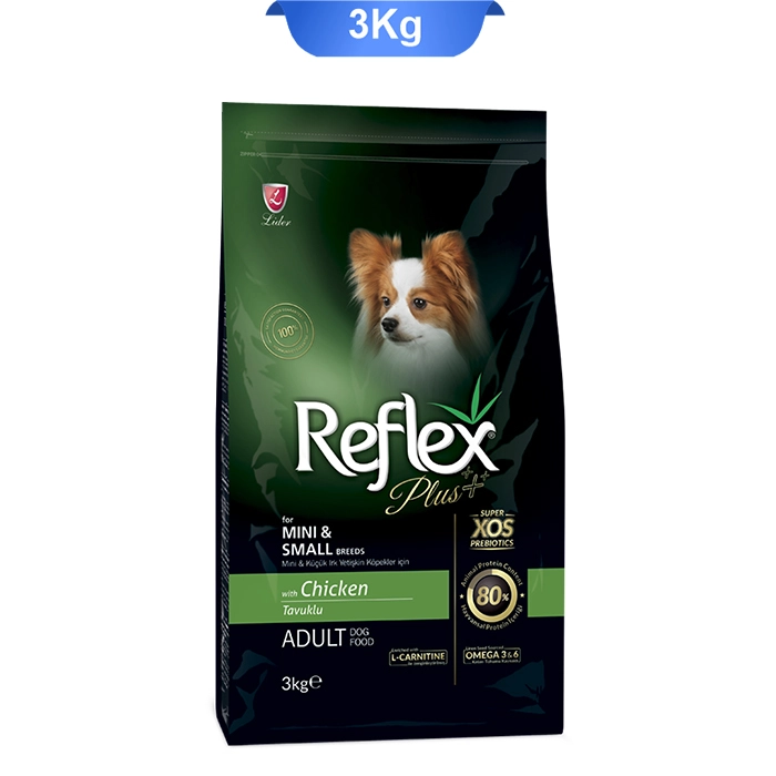 mini_small_adult غذای خشک سگ بالغ نژاد کوچک طعم مرغ مدل مینی اسمال رفلکس پلاس (Reflex) وزن 3 کیلوگرم - Image 1