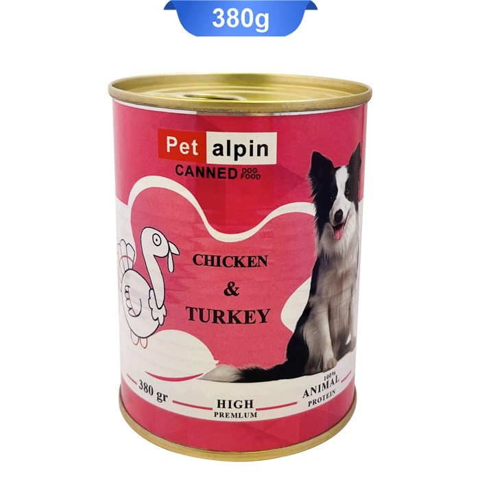 pate_chicken_turkish_dog کنسرو سگ طعم مرغ و بوقلمون پت آلپین (Pet Alpin) وزن 380 گرم کد 110016 - Image 1