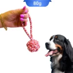 اسباب بازی طنابی سگ مدل توپی (طول 20 سانتی متری) کد 106078