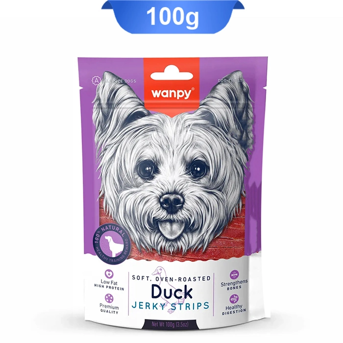 duck_navari تشویقی سگ ونپی مدل نواری طعم اردک وزن 100 گرم Wanpy Duck Jerky Strips - Image 1
