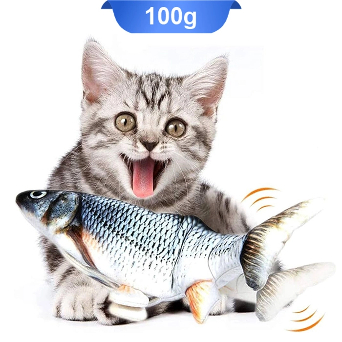 fish1 اسباب بازی گربه ماهی رقصان با قابلیت شارژ به همراه کابل USB کد 106077 - Image 1