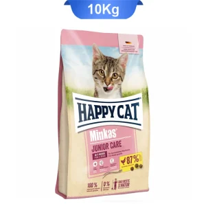 غذای خشک هپی کت جونیور طعم مرغ وزن 10 کیلوگرم | Happycat Minkas Junior