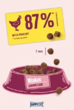 غذای خشک گربه مینکاس جونیور هپی کت طعم مرغ وزن 10 کیلوگرم Happycat Junior - Image 5