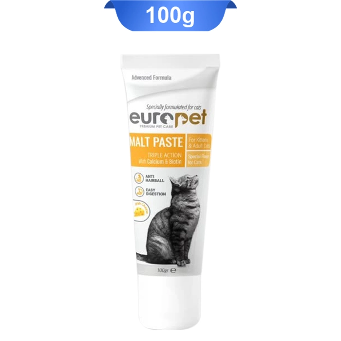 cheese خمیر مالت گربه طعم پنیر مدل آنتی هیربال یوروپت (Europet) وزن 100 گرم کد 112052 - Image 1