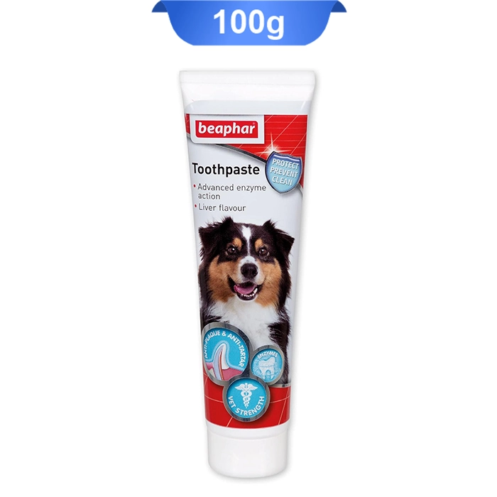 toothpaste_beaphar خمیر دندان سگ طعم جگر بیفار (Beaphar) وزن 100 گرم - Image 1