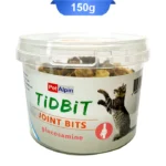 تشویقی سطلی گربه حاوی گلوکزامین برای تقویت مفاصل تیدبیت (Glucosamine) وزن 150 گرم کد 105047