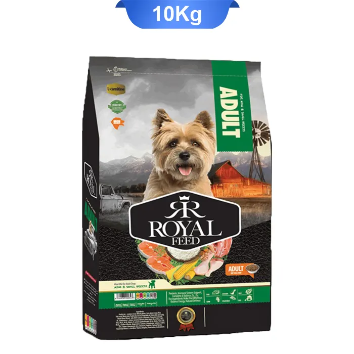 royal feed غذا خشک سگ بالغ نژاد کوچک مدل مینی اسمال ادالت رویال فید وزن 10کیلوگرم Mini Small Adult - Image 1