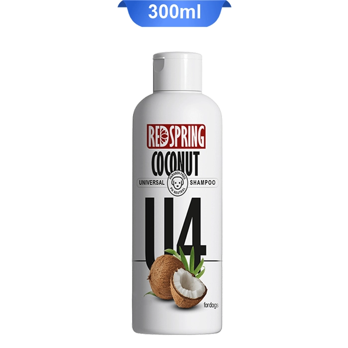 shampoo_nargil شامپو سگ با عصاره نارگیل مدل U4 رد اسپرینگ (RedSpring) وزن 300 میلی لیتر - Image 1