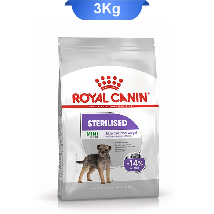 sterilised_mini_dog غذای خشک سگ عقیم شده نژاد کوچک طعم مرغ مدل استرلایزد (Sterilised) وزن 3 کیلوگرم - Image 1