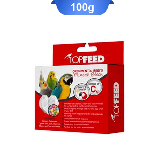 بلوک_ویتامین بلوک معدنی تاپ فید همراه با مولتی ویتامین پرندگان وزن 100 گرم - Image 1