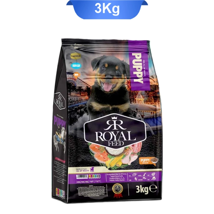 پاپی3 غذا خشک سگ پاپی رویال فید وزن 3 کیلوگرم Royal Feed Puppy - Image 1