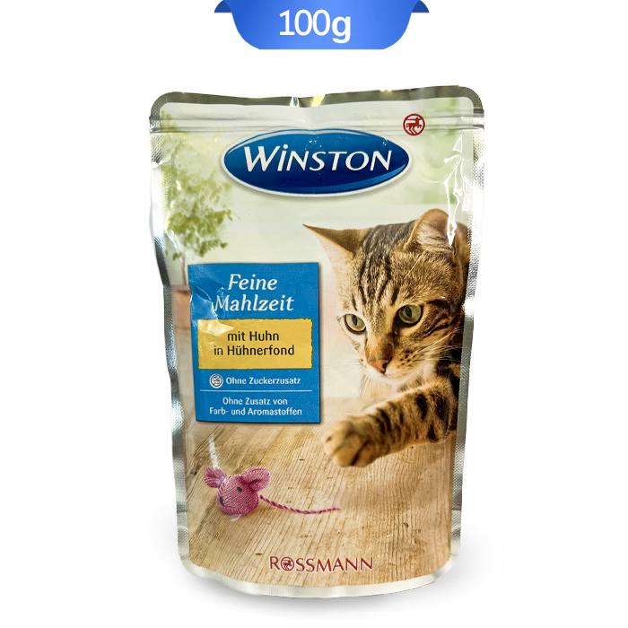 33 پوچ گربه با طعم مرغ وینستون (Winston) وزن 100 گرم کد103060 - Image 1