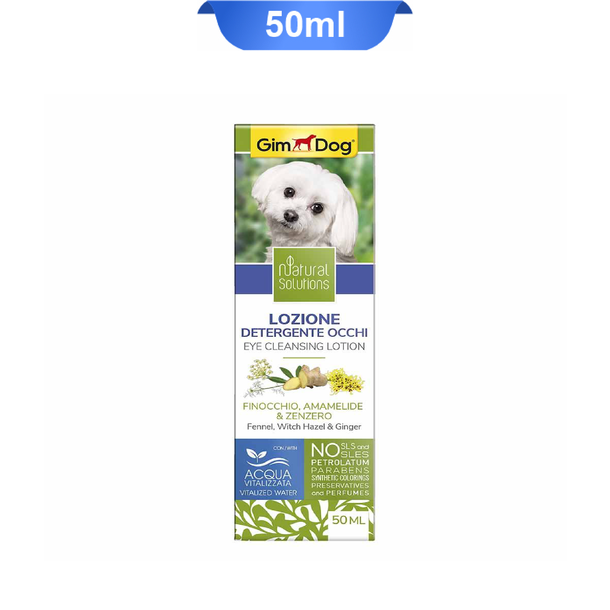 gimdog-lozione-detergente-occhi قطره پاک کننده چشم سگ جیم داگ وزن 50 میلی گرم