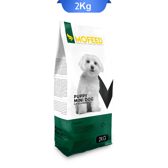 mofeed-puppy-mini-dog-2kg غذا خشک توله سگ نژاد کوچک مفید طعم مرغ وزن 2 کیلوگرم MoFeed Puppy Mini Dog - Image 1