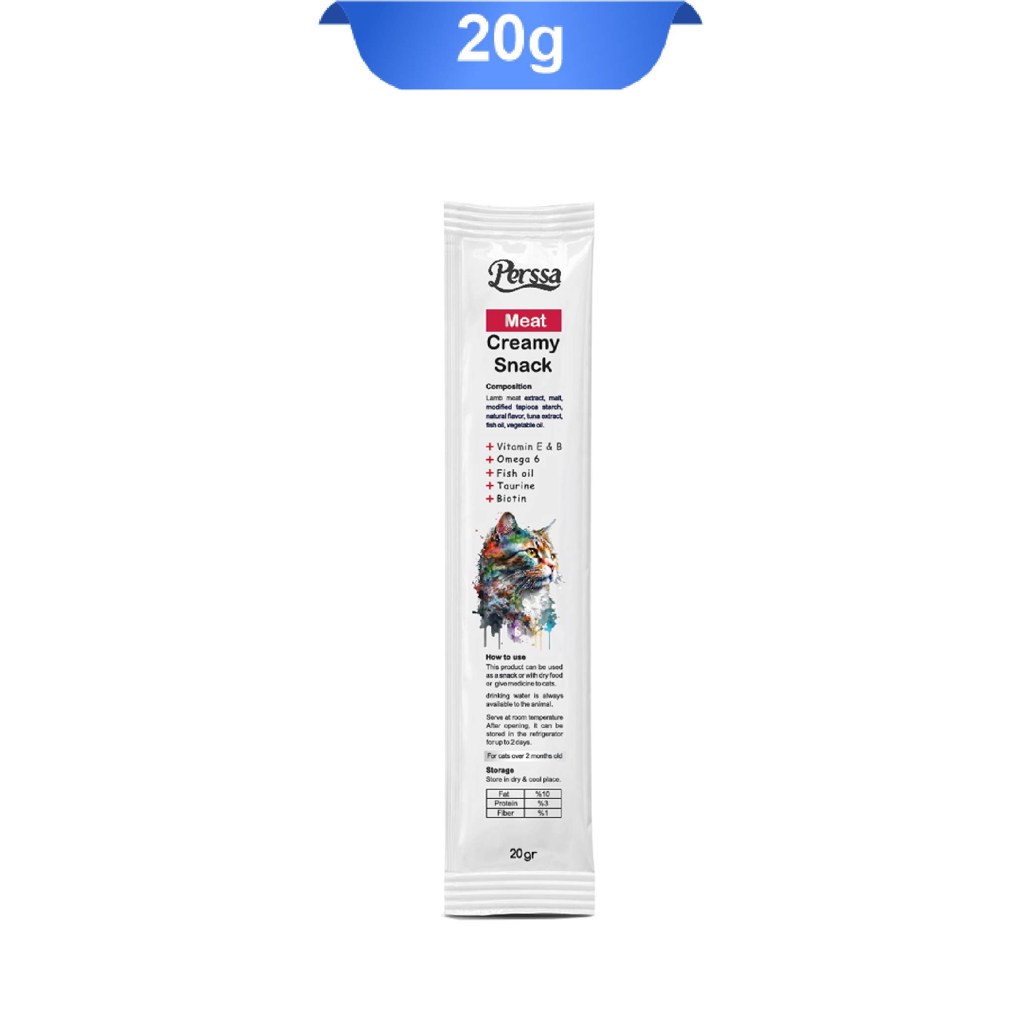 perssa-creamy-snack-with-meat-20g بستنی گربه پرسا طعم گوشت وزن 20 گرم