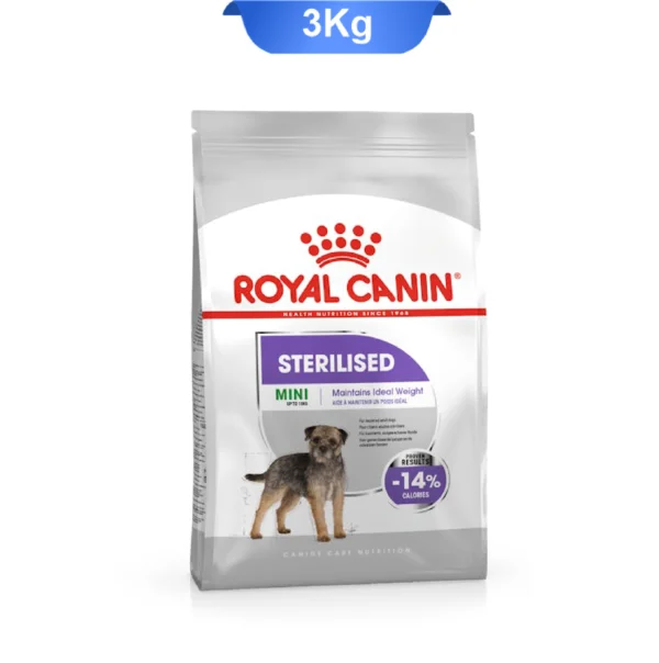 غذای خشک سگ عقیم شده رویال کنین مدل مینی استرلایزد