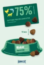 غذای خشک گربه مینکاس پرفکت میکس هپی کت طعم مرغ و ماهی و بره وزن 10 کیلوگرم Happycat Mix - Image 2