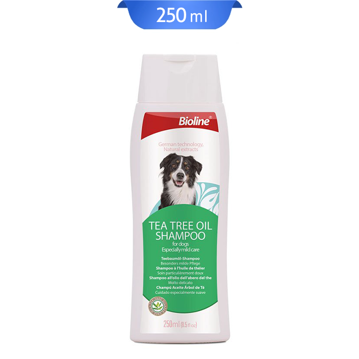 bioline-tea-tree-oil-shampoo شامپو سگ بایولاین روغن درخت چای حجم 250 میلی لیتر