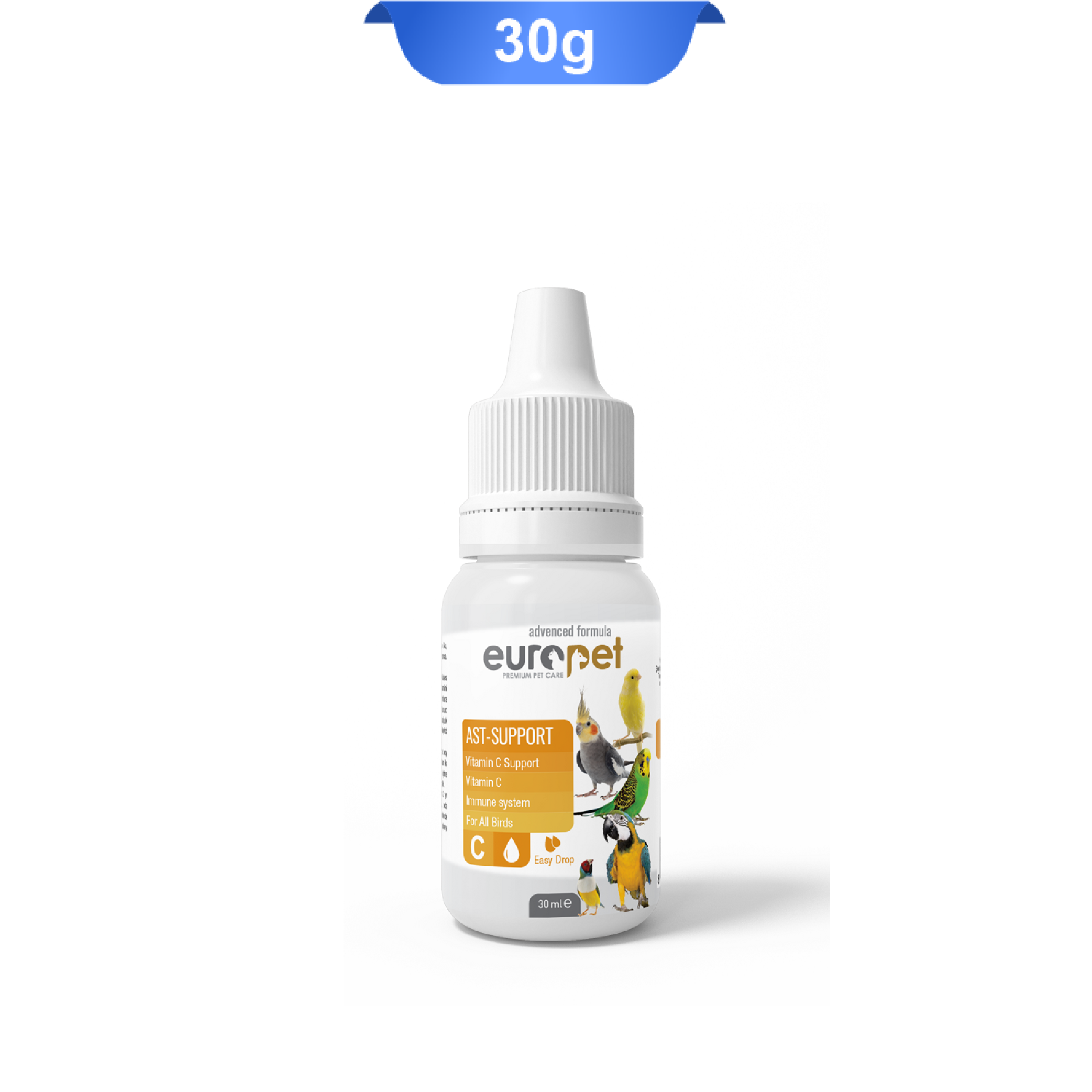 Europet Ast-Support-30ml قطره مکمل تقویت سیستم ایمنی پرندگان یوروپت حجم 30 میلی لیتر