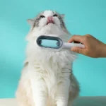 شانه و پرزگیر ماساژور سگ و گربه رنگ آبی - Image 2