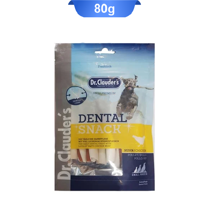 dr-clauder-snack-small-breed-chicken-80g تشویقی دنتال سگ نژاد کوچک دکتر کلادرز طعم مرغ وزن 80 گرم Dr.Clauder's Trainee Snack Lamm - Image 1