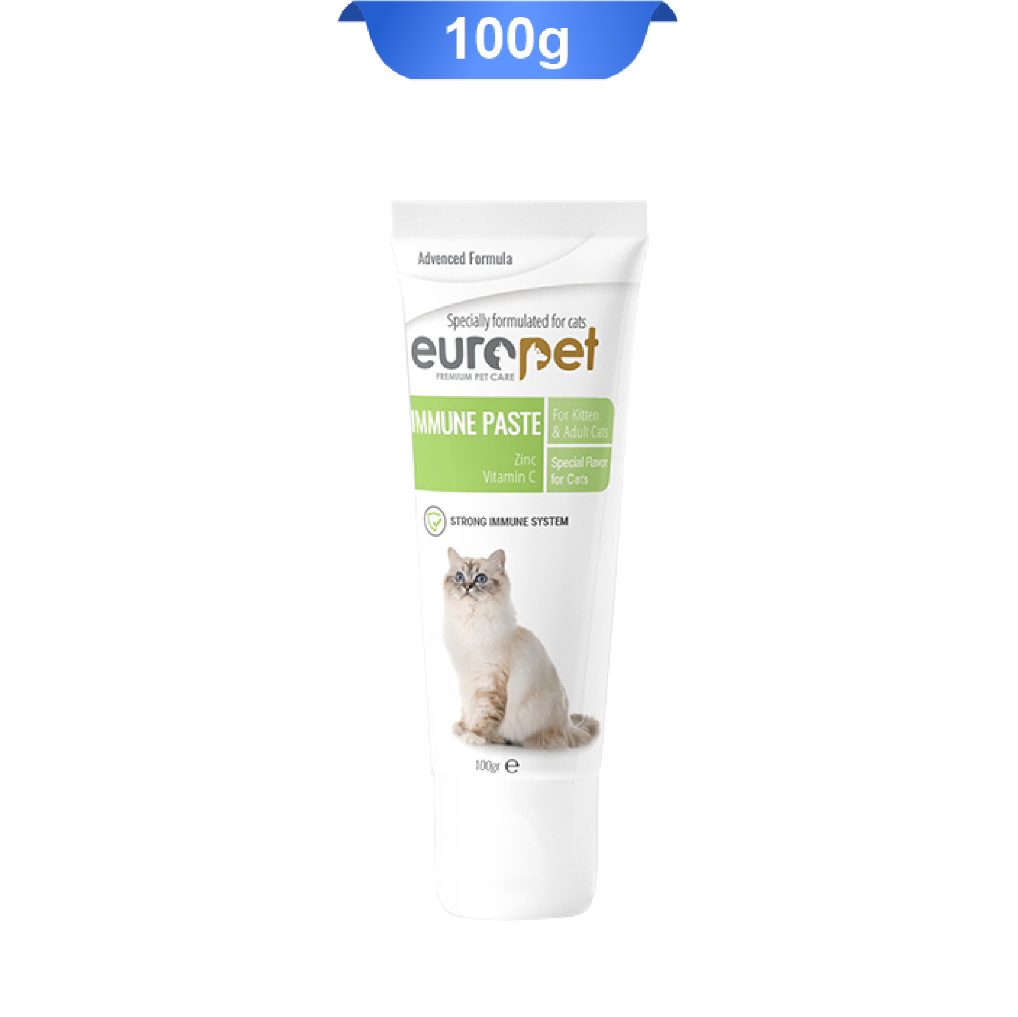 europet-cat-immune-paste-100g خمیر تقویت سیستم ایمنی گربه یوروپت وزن 100 گرم