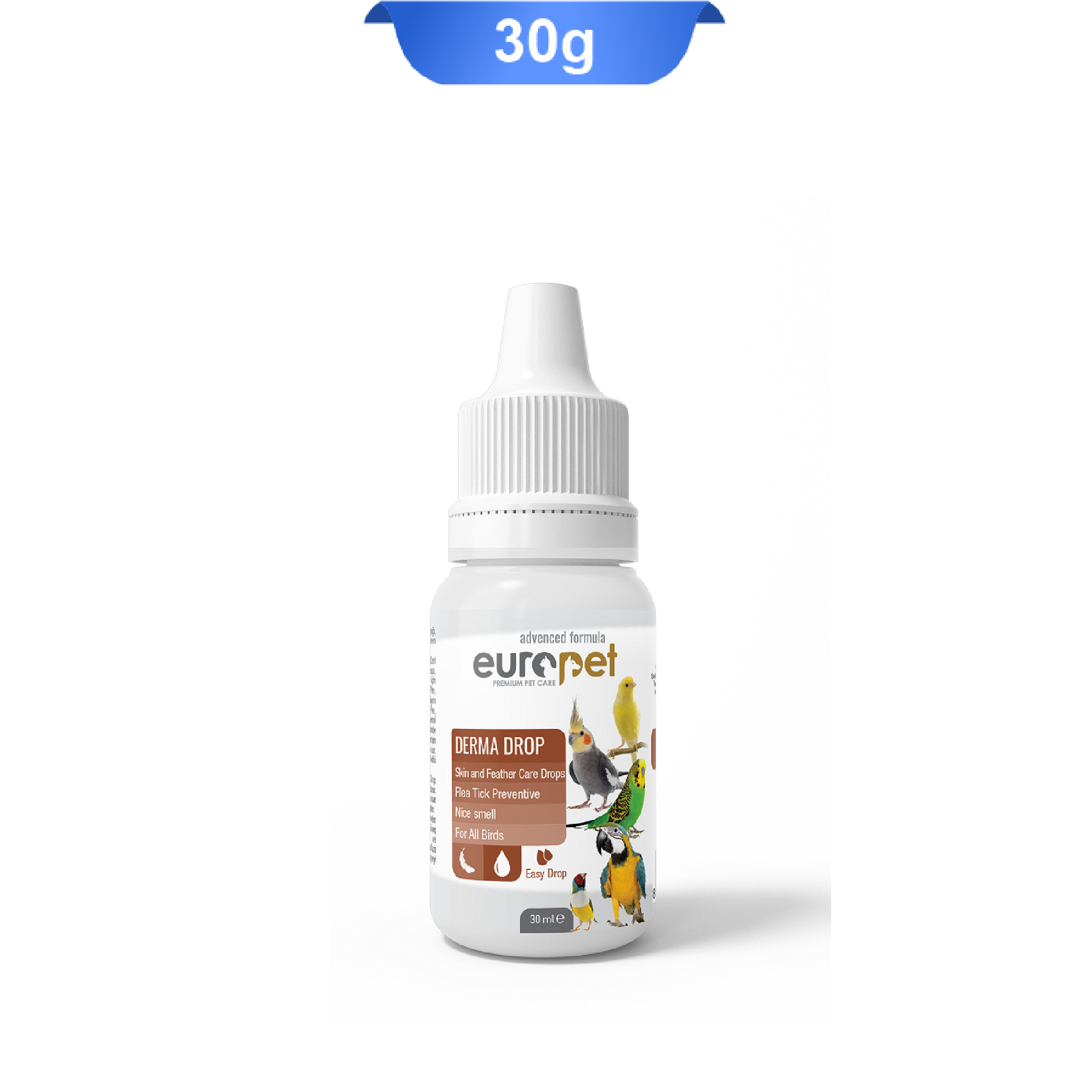 europet-derma-drop-30ml قطره مراقبت پوست و پر پرندگان یوروپت حجم 30 میلی لیتر