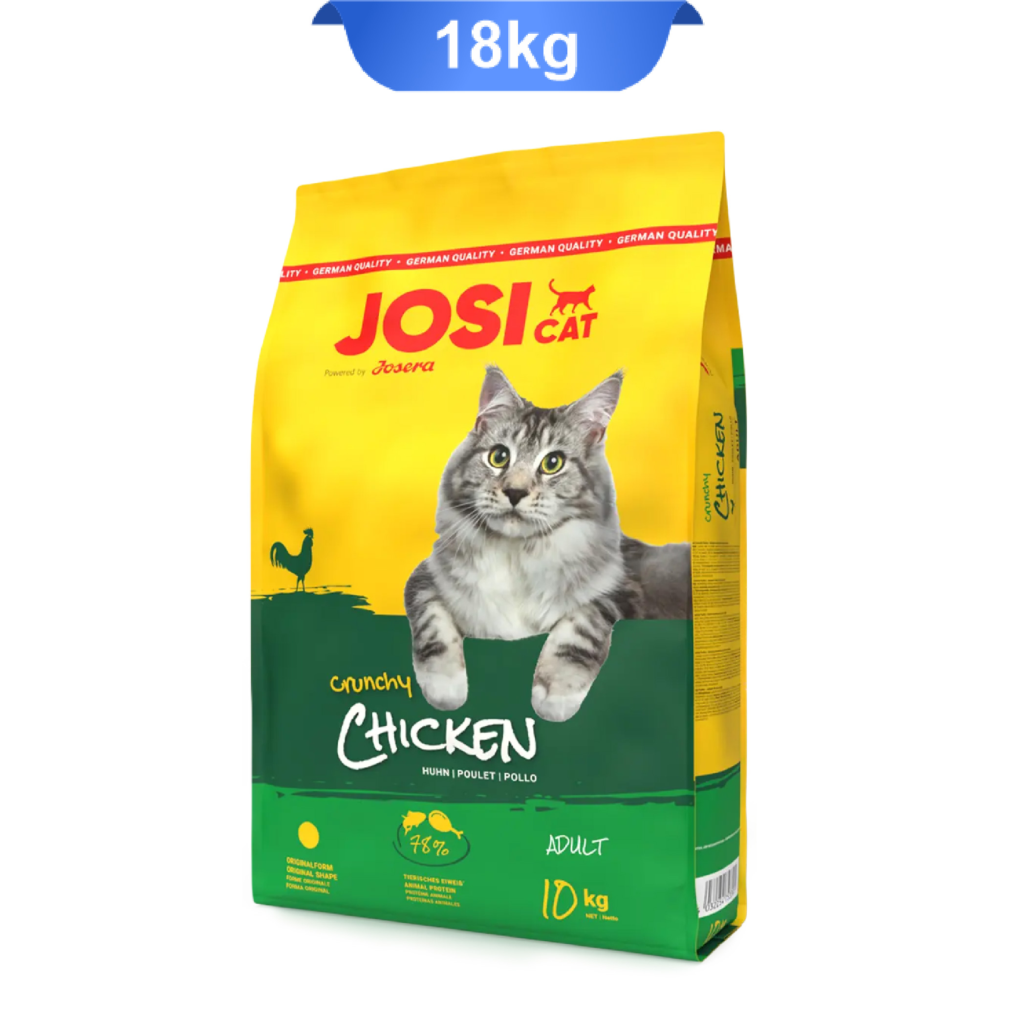 josicat-crunchy-chicken-18k غذا خشک گربه بالغ جوسی کت طعم مرغ وزن 18 کیلوگرم
